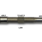 DRIVE SHAFT Ведущий вал L280; T21d27,5; T15d24,9; T11d18,6